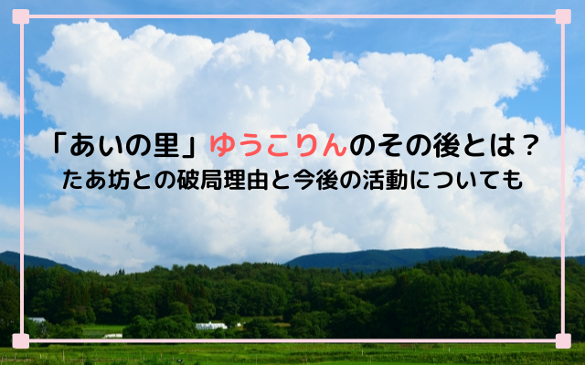 「あいの里」ゆうこりんのその後とは？イメージ画像